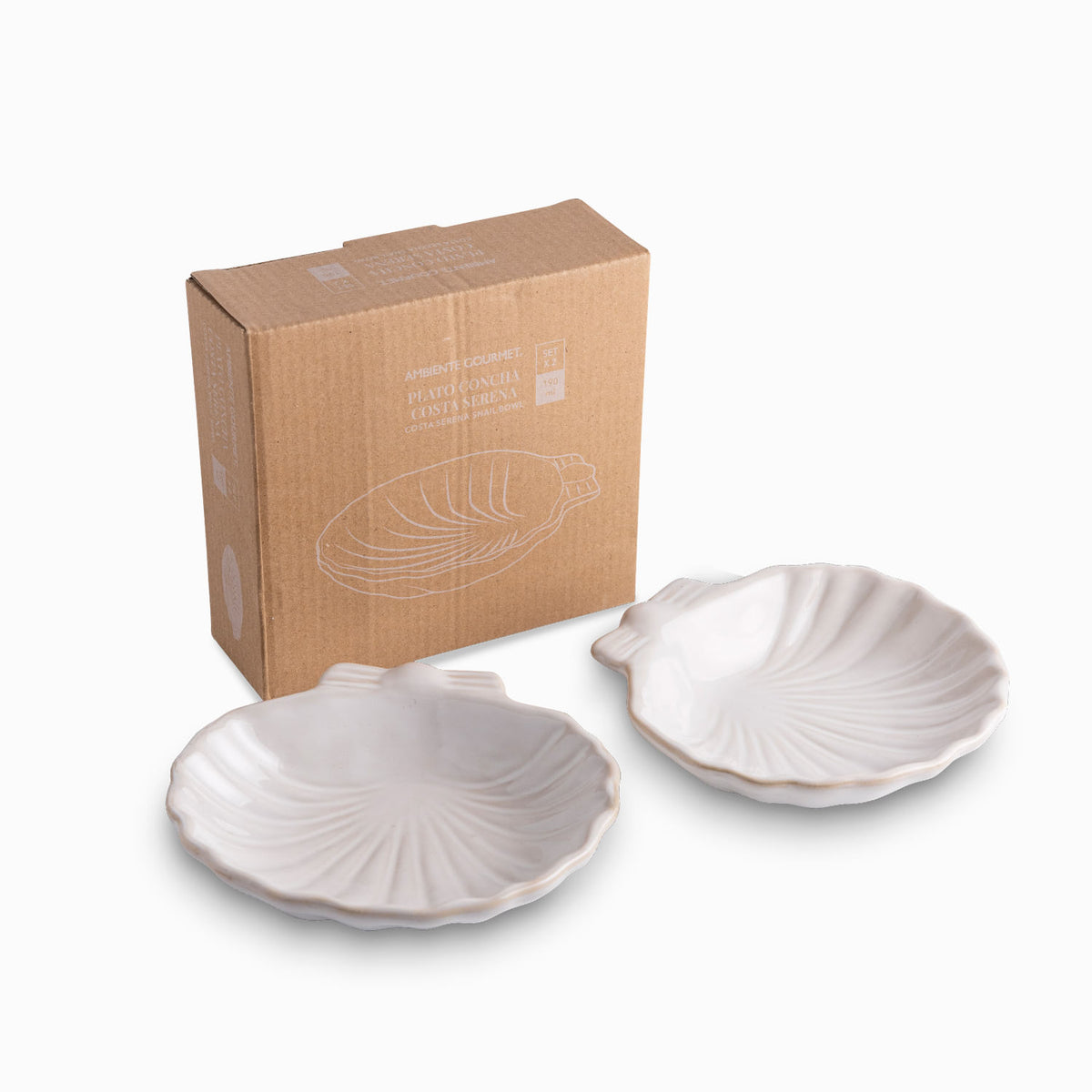 Plato Concha Costa Serena 15cm setx2
