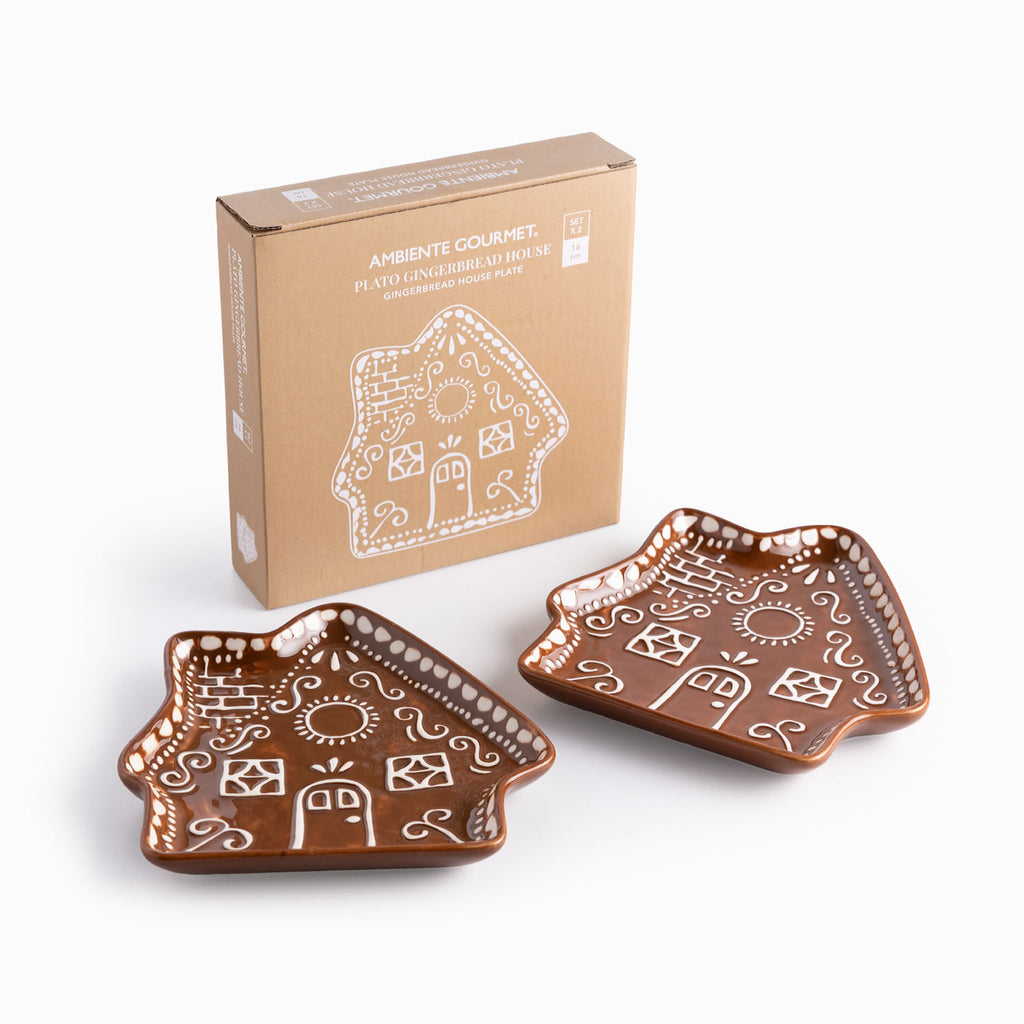 Plato Gingerbread house 16cm setx2