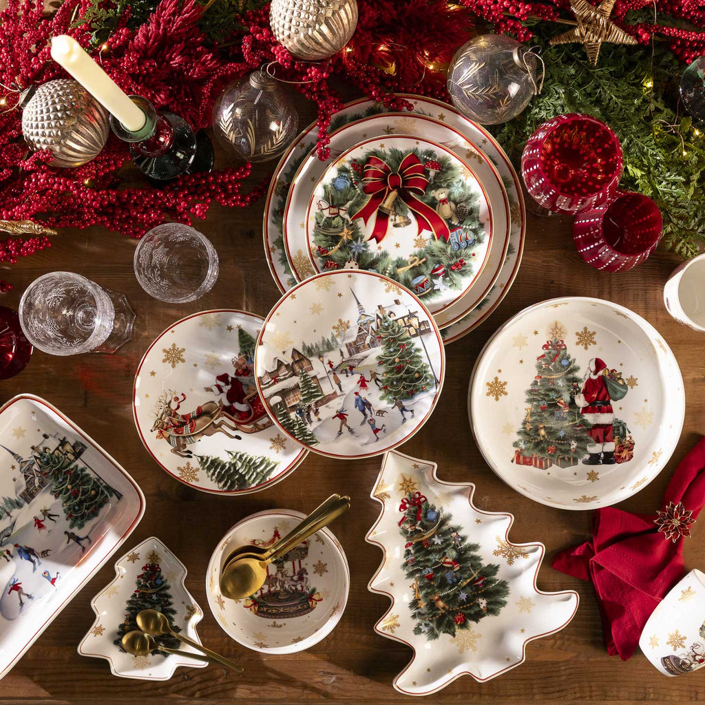 Tazón sopa noche buena snow carousel-santa 850ml setx2