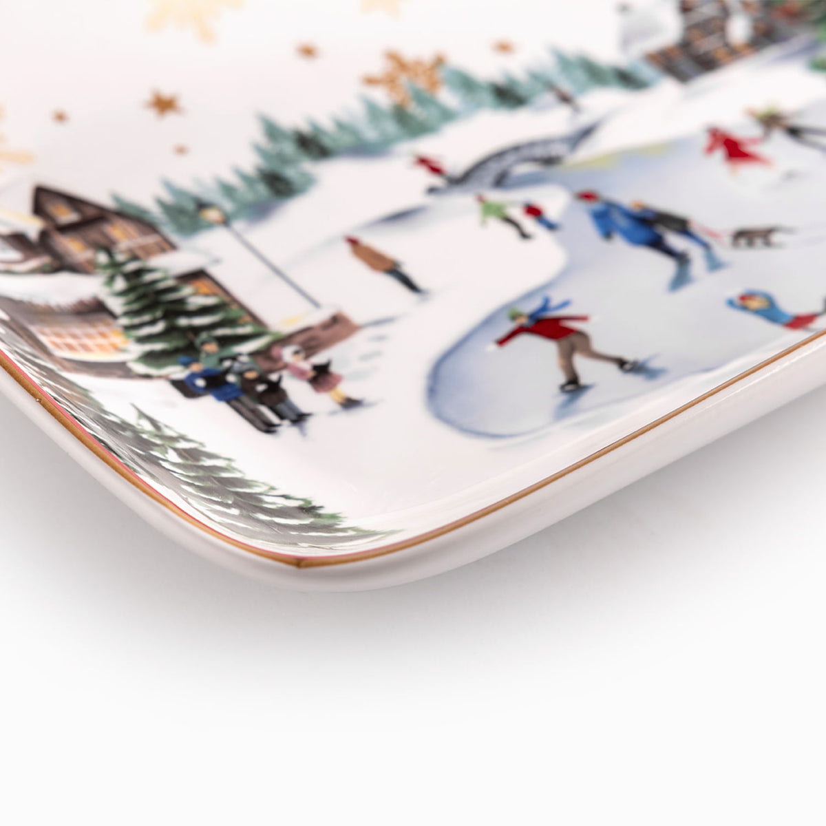 Bandeja noche buena snow ville 32cm