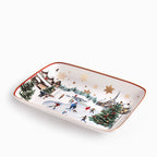 Bandeja noche buena snow ville 32cm
