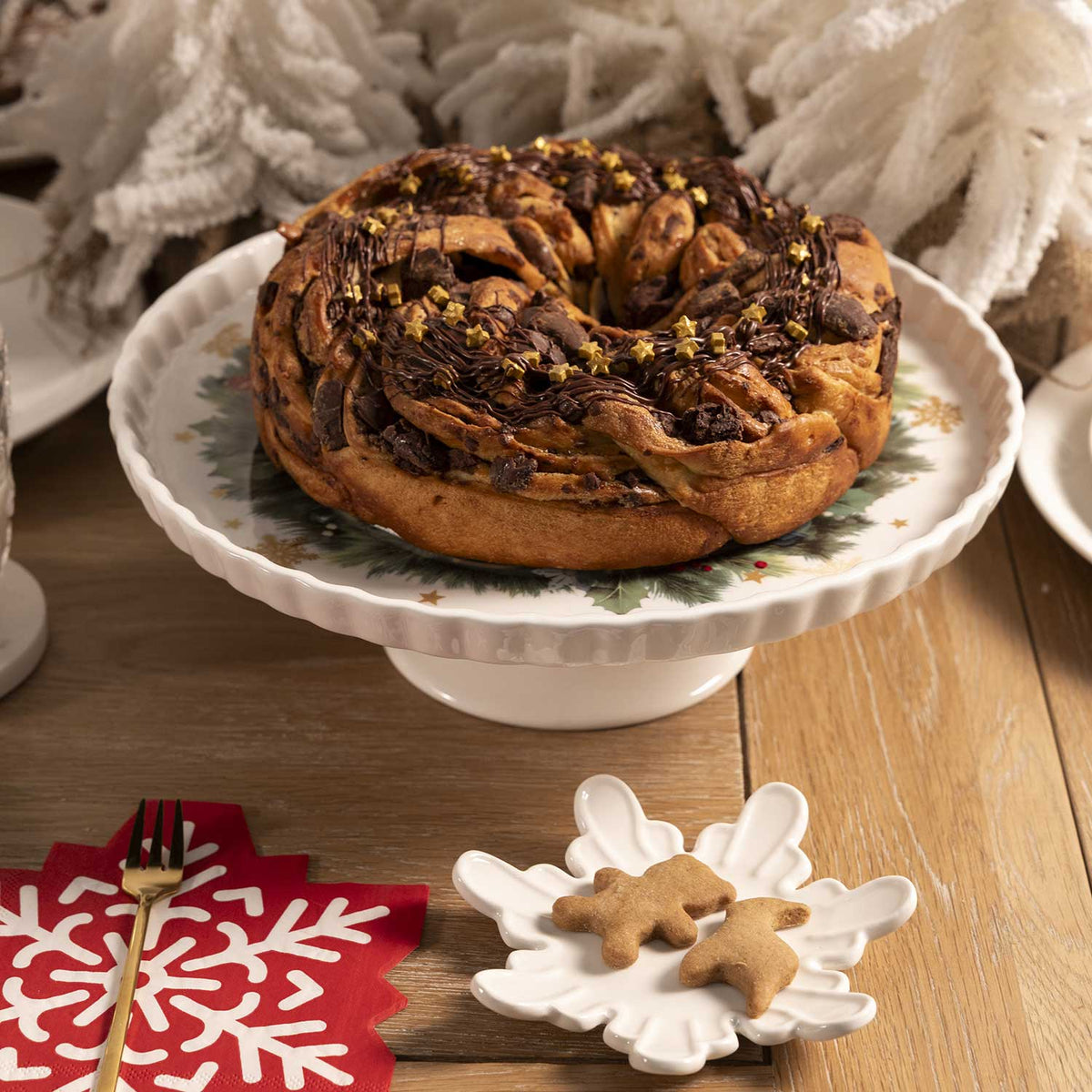 Tortera Noche Buena snow crown 27cm