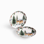 Plato mediano Navidad Silvestre Forest 20cm setx2