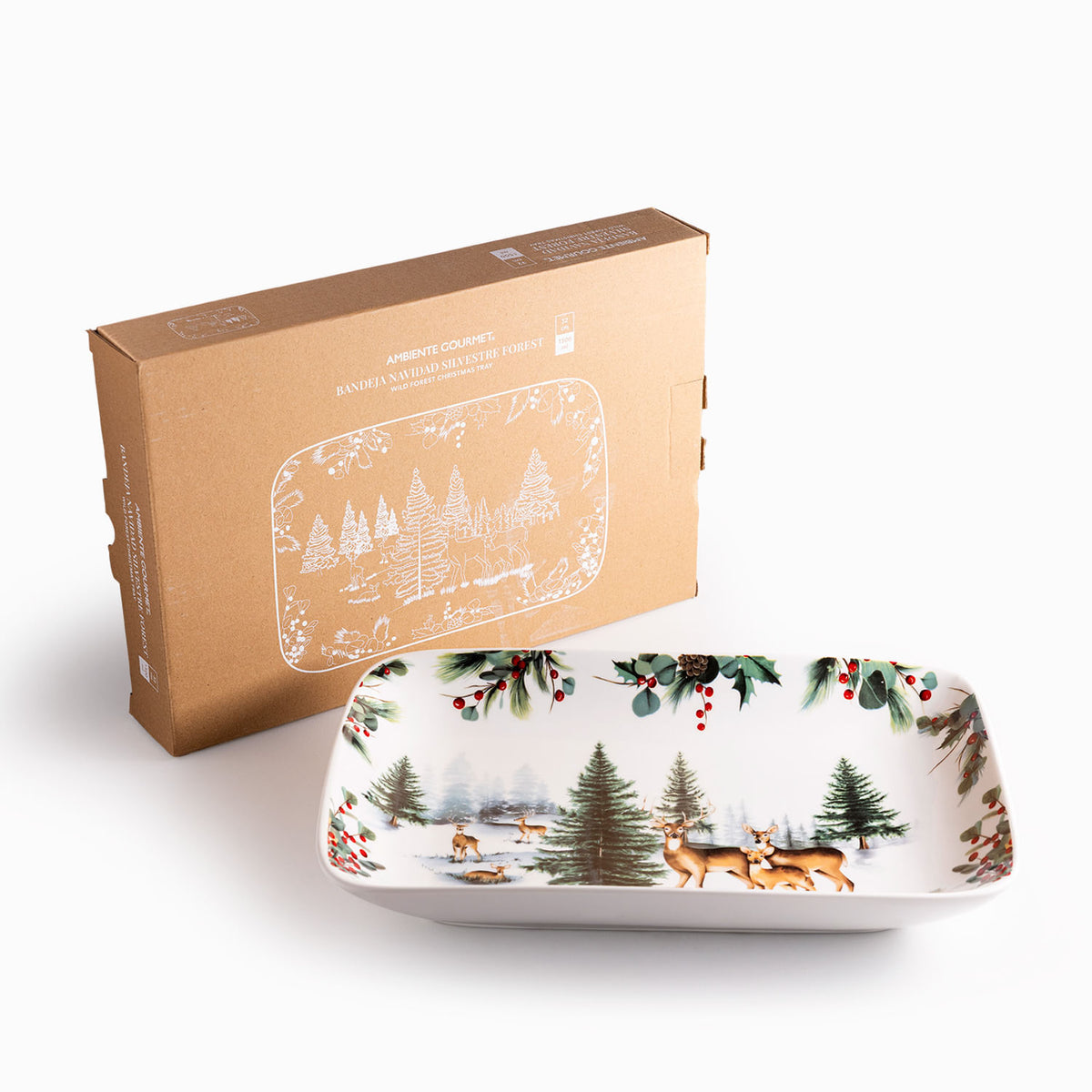 Bandeja Navidad Silvestre Forest 32cm