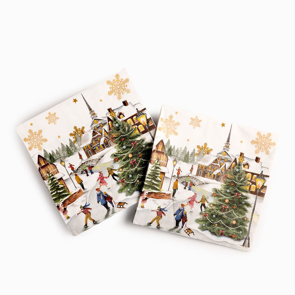Servilletas snow ville set x20
