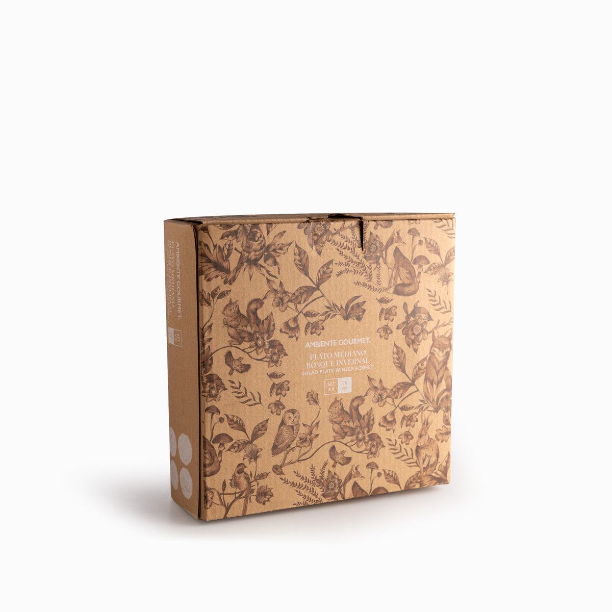 Plato mediano Bosque Invernal 20cm setx4