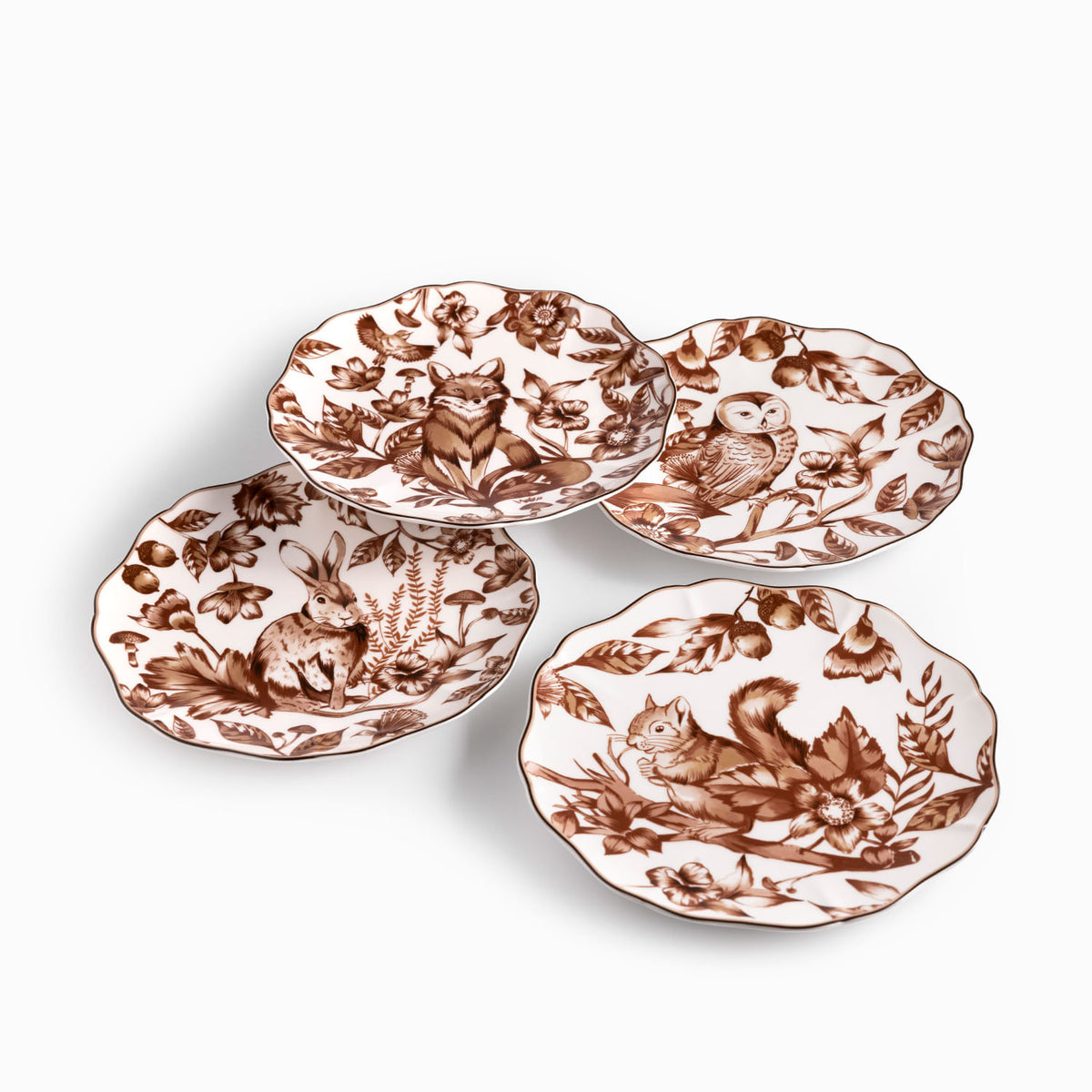 Plato mediano Bosque Invernal 20cm setx4