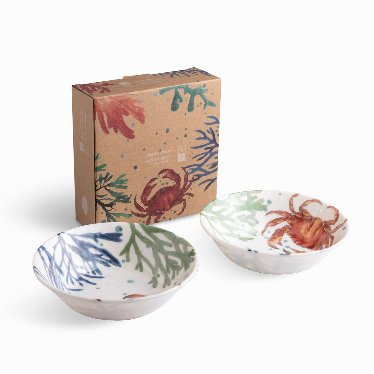 Tazón Corales 19cm set x2