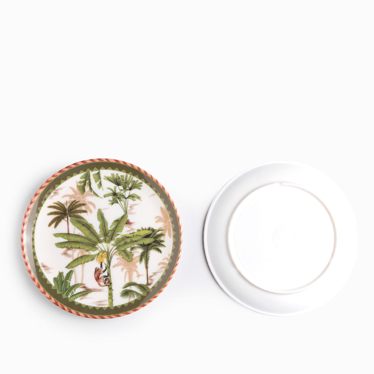 Plato Palmeras mono 20 cm set x2