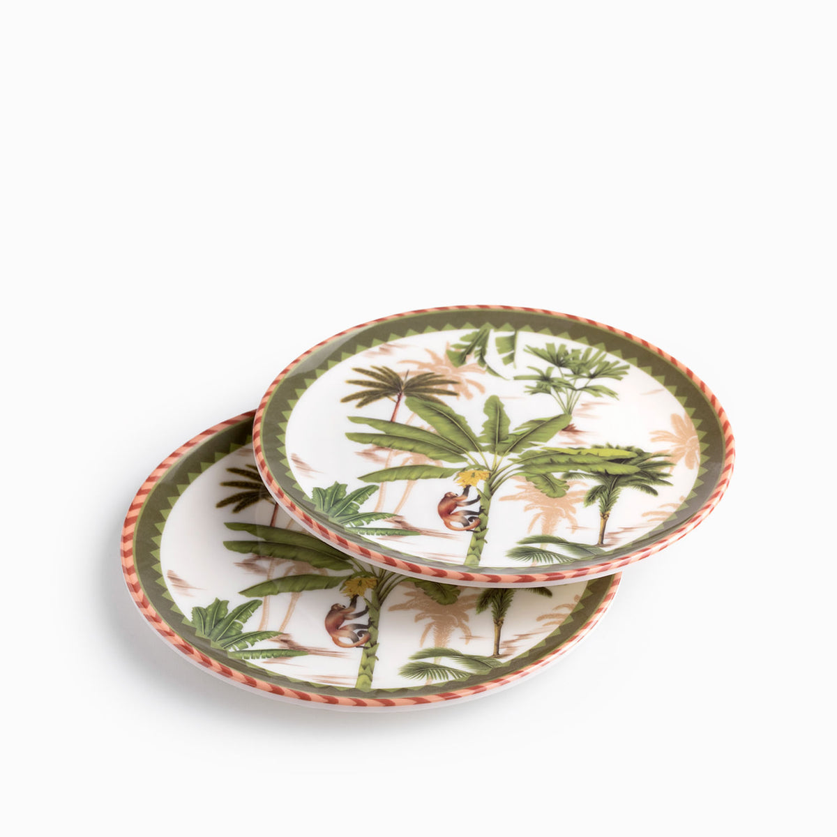 Plato Palmeras mono 20 cm set x2