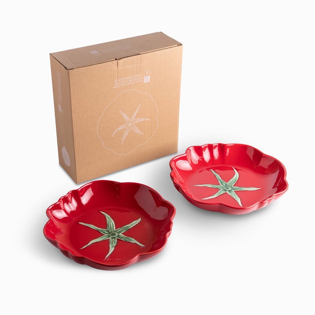 Plato principal huerto mestizo 26cm setx2