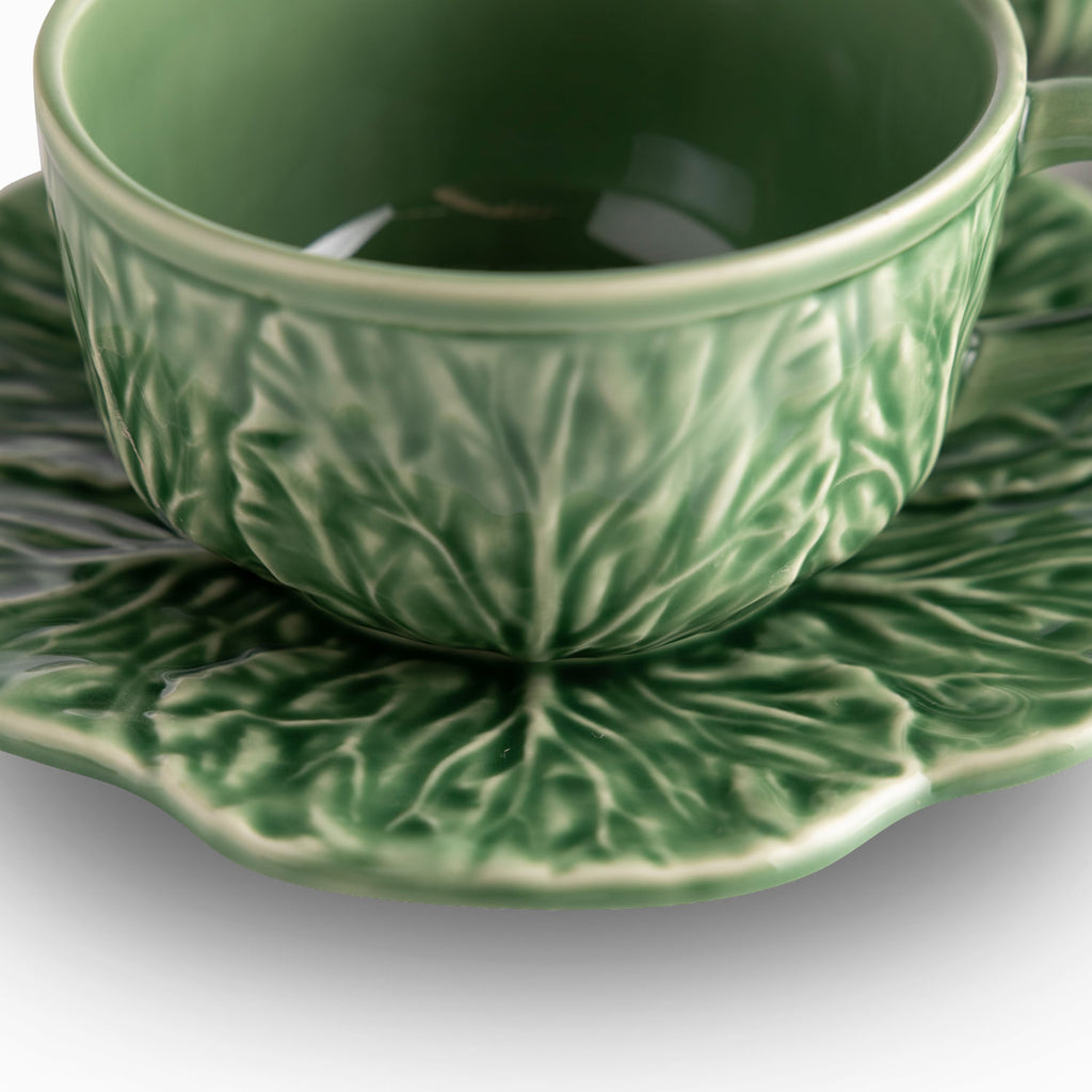 Pocillo y plato Huerto Verde 220ml set x2
