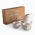Pocillo y plato Pumpkin 200ml setx4