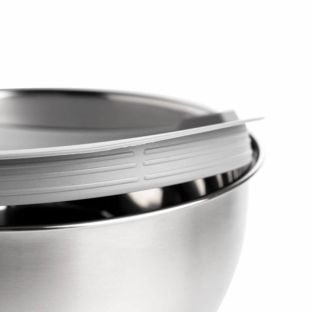 Bowl acero inoxidable tapa y base silicona 12.5x22cm