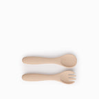 Cubiertos infantiles silicona set x2