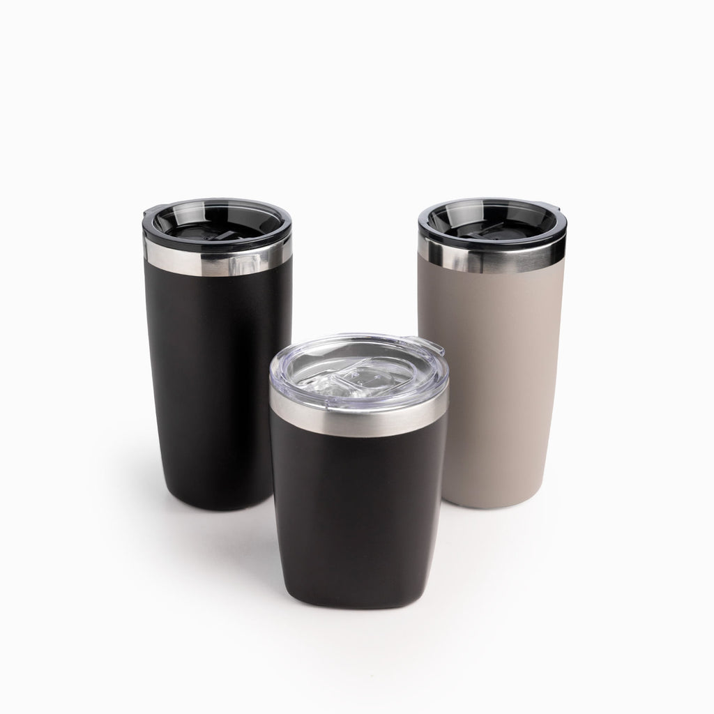 Vaso doble pared en acero gris 320ml