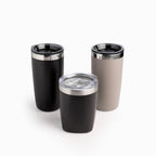 Vaso doble pared en acero gris 320ml