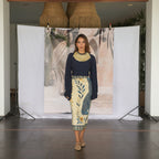 Pareo Sarong 008 – Wild Blue & Mustard