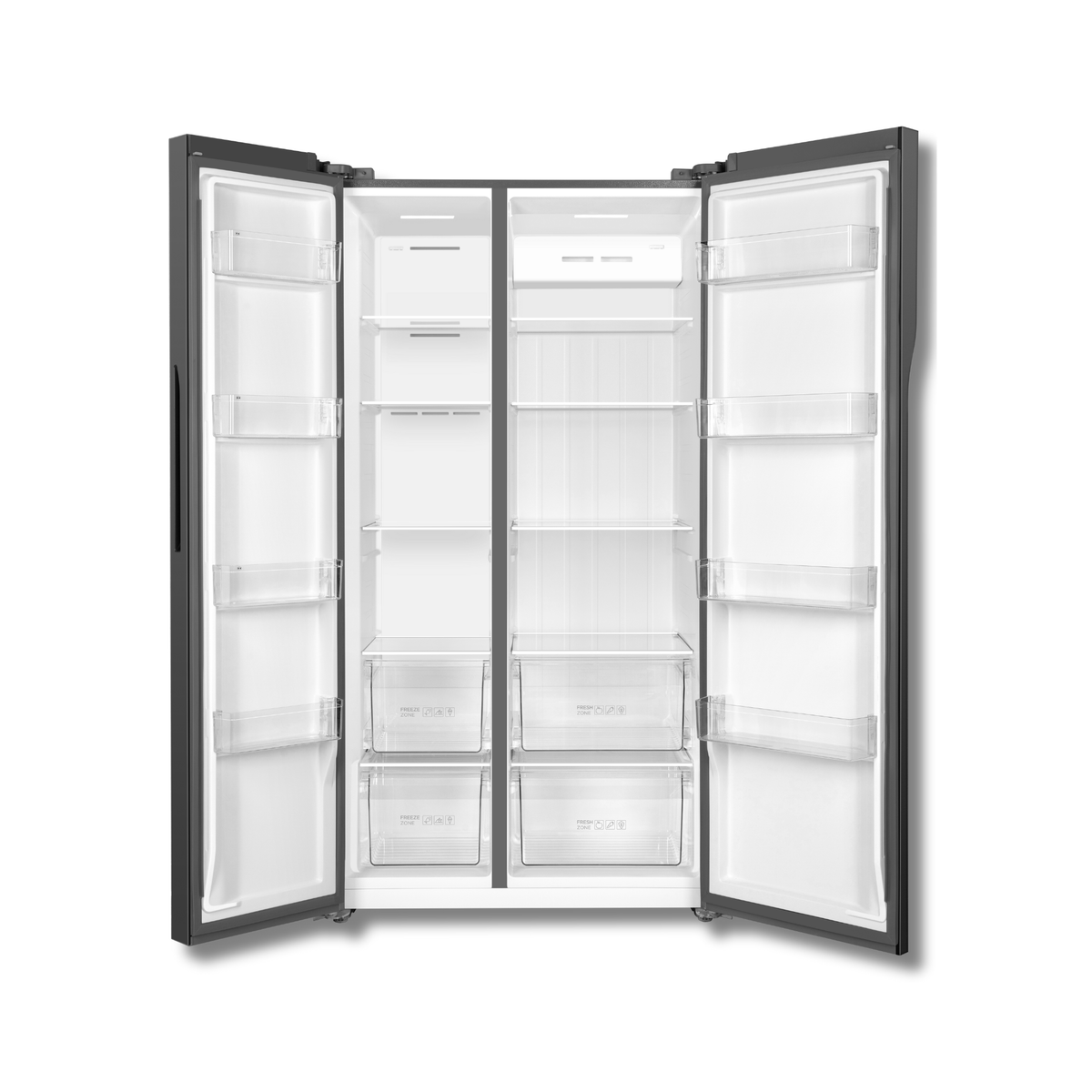 Refrigeradora Side by Side TCL M/P520SBGB 18 cu.ft. Inverter Glass Black