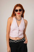 BH TOP HALTER TWEED 8593.