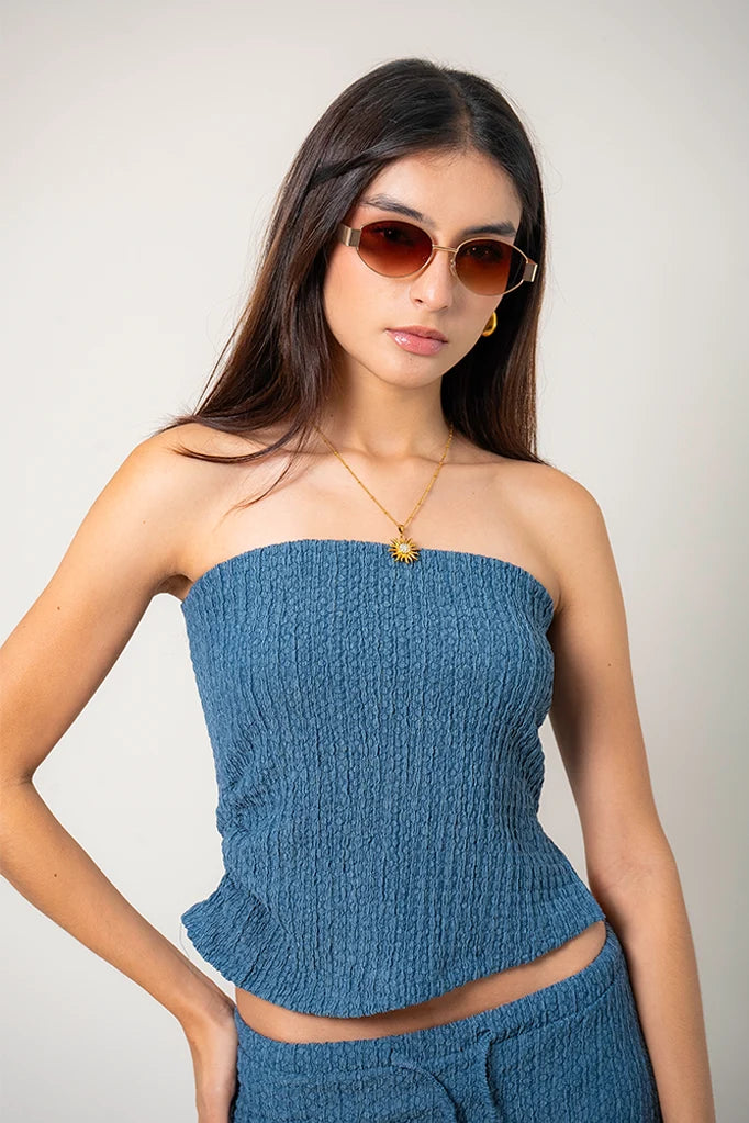 TOP STRAPLESS TEXTURA R-C 8711.