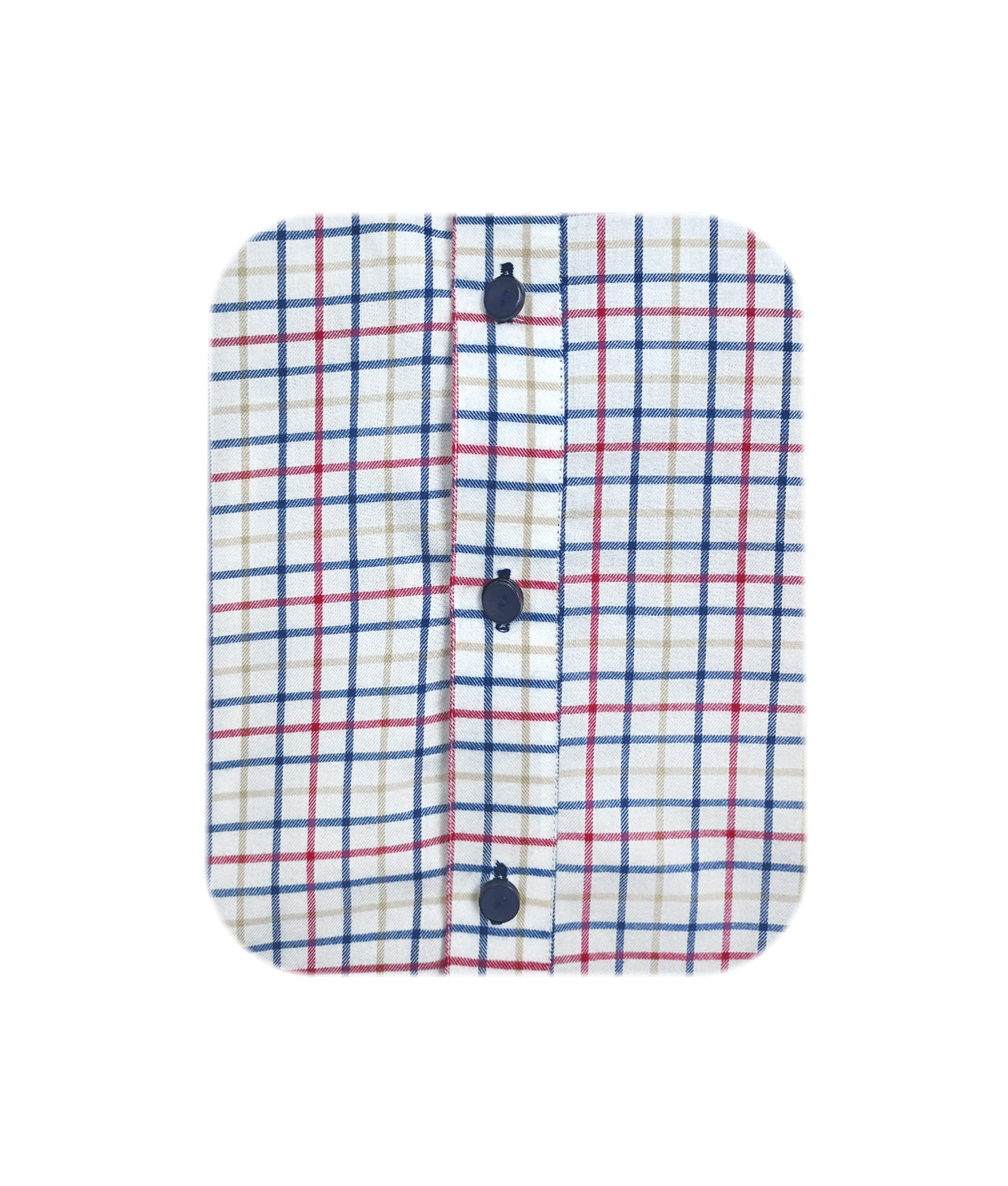 Camisa leñadora blanca de cuadros rojo y azul manga larga Slim hombre XS a 10XL