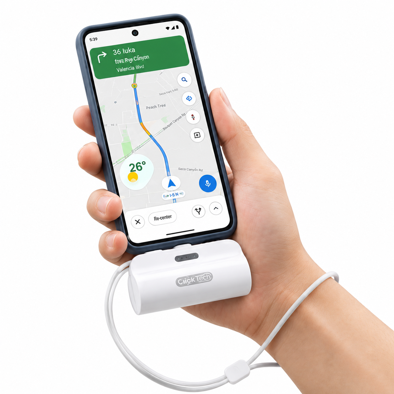 Cargador Portátil Compacto EagleTech USB-C y Lightning 5,000mAh
