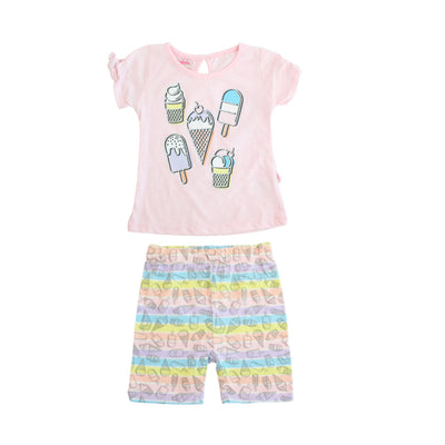 Conjunto Tiny Tots Mangas Cortas Estampado 2 Piezas Nina