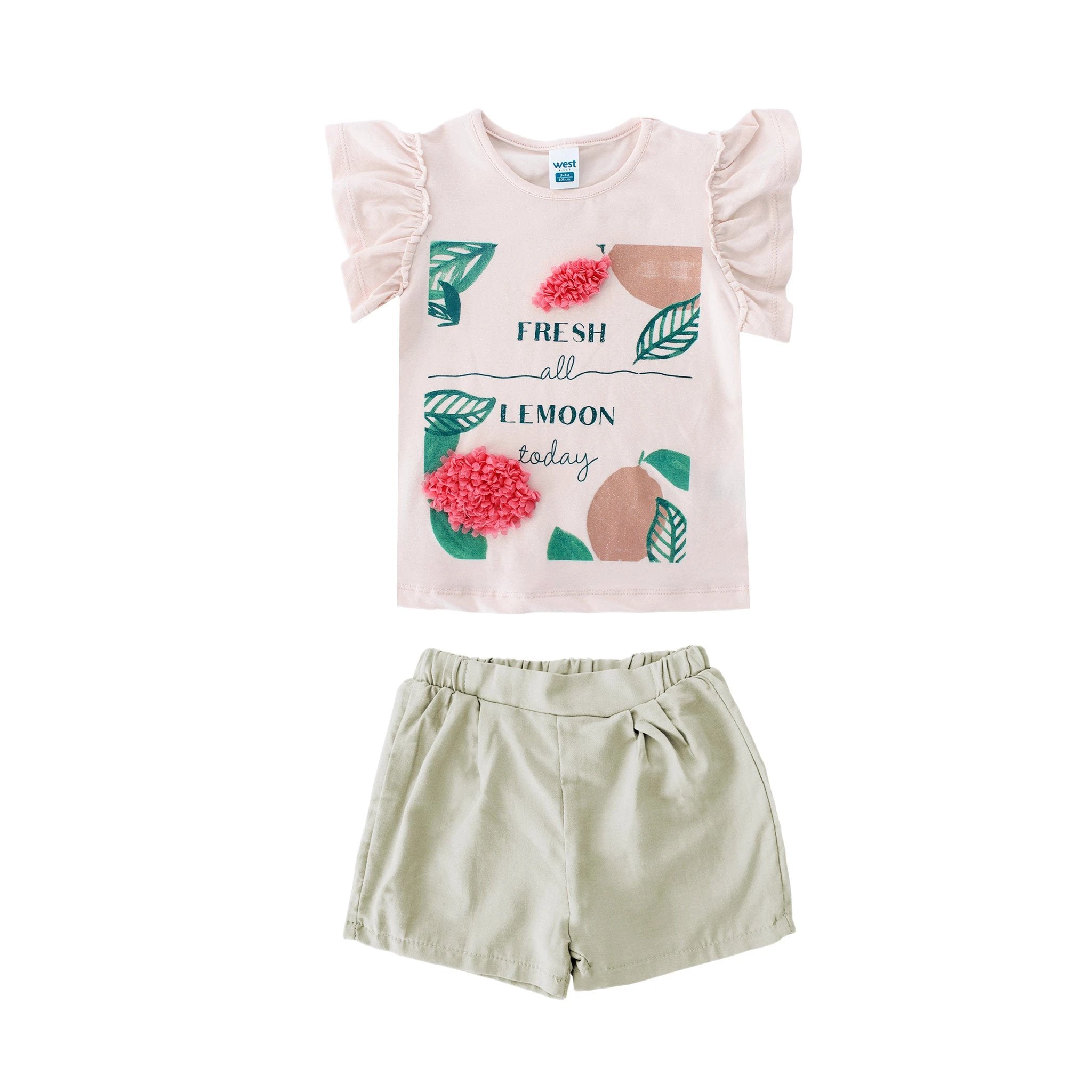 Conjunto Tiny Tots Mangas Cortas Estampada 2 Piezas Para Niñas by Tiny Tots