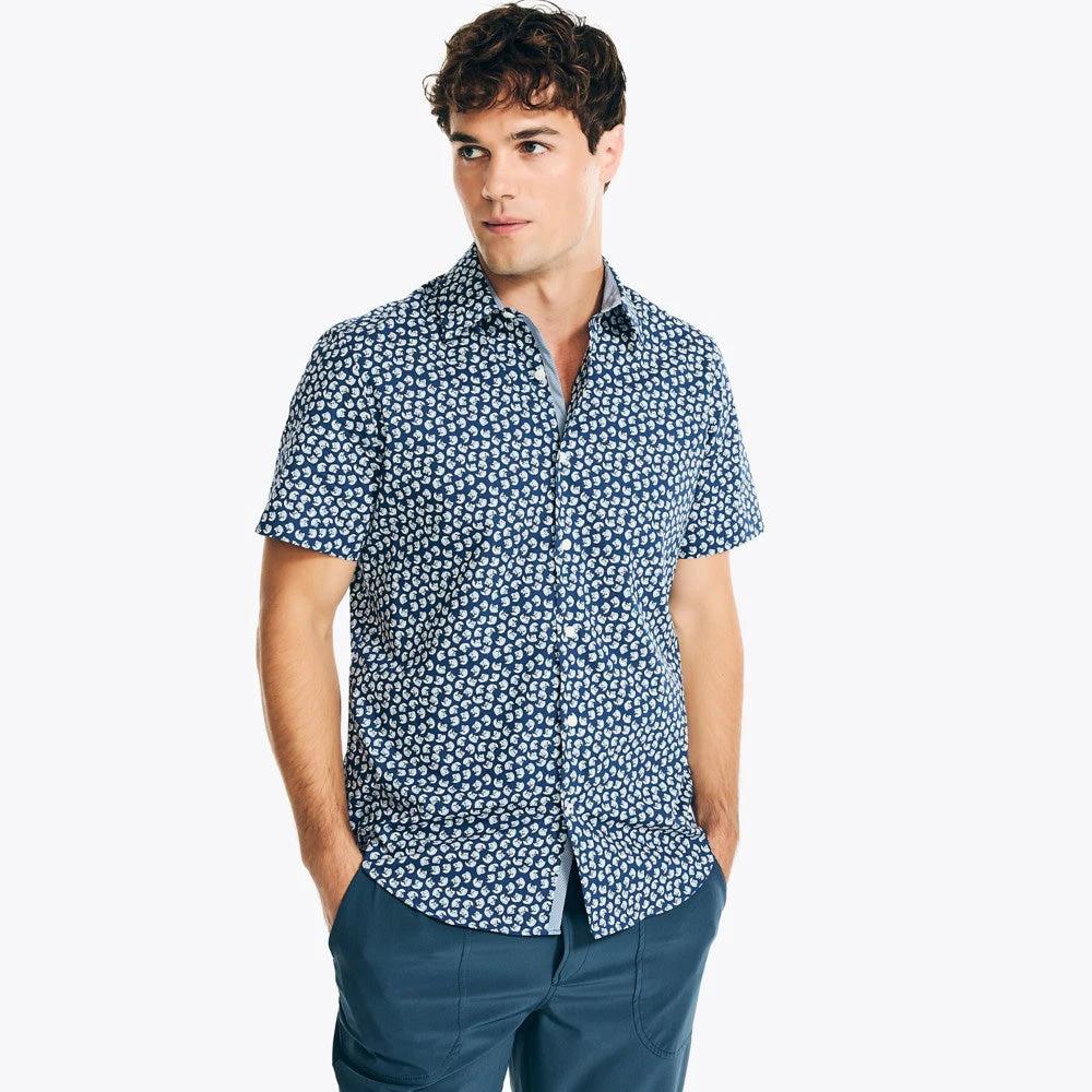 Camisa Nautica Mangas Cortas Estampada Para Caballeros by Nautica