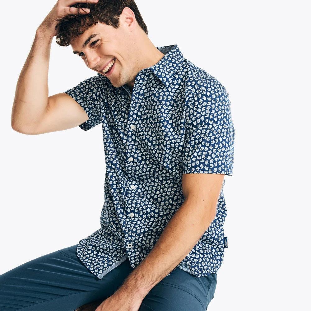 Camisa Nautica Mangas Cortas Estampada Para Caballeros by Nautica