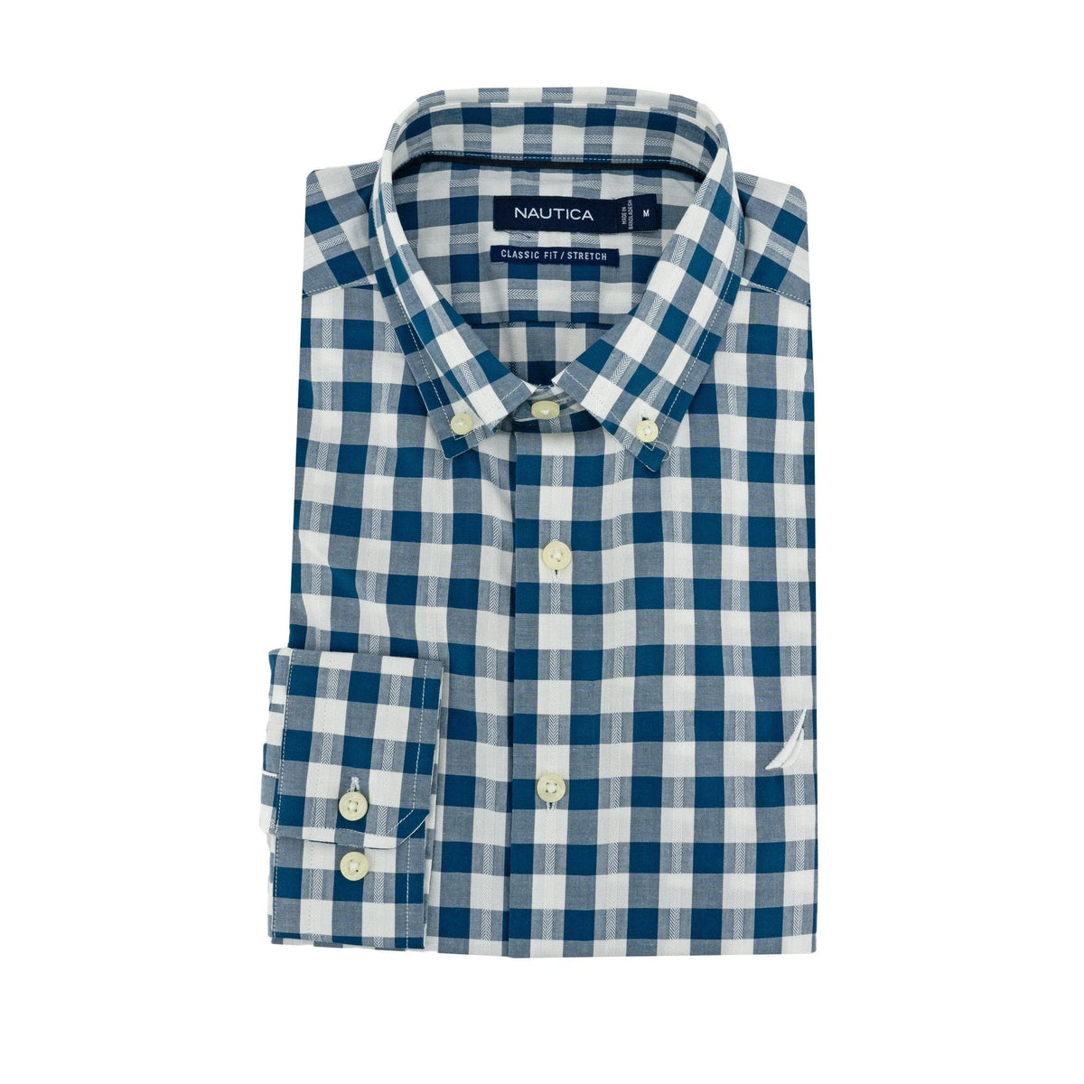 Camisa Nautica Mangas Largas Cuadros P/ Caballeros by Nautica