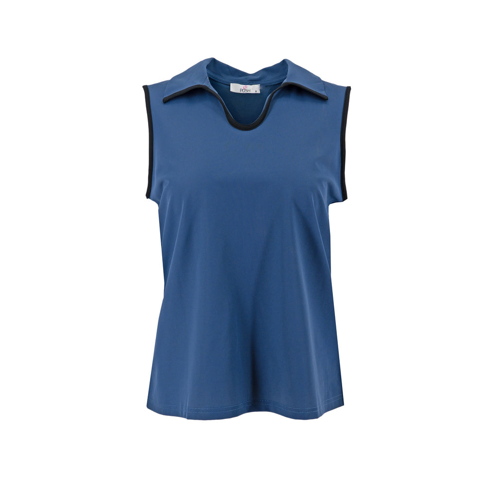 Blusa Posh sin Mangas Lisa para Damas