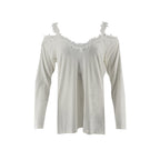 Blusa Posh Mangas Largas Lisa Encaje para Damas