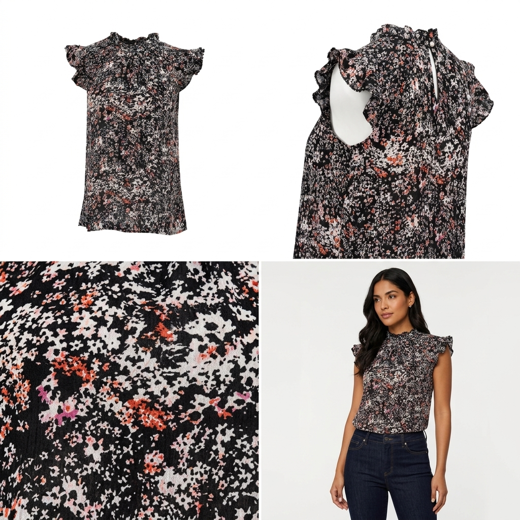 Blusa Posh Mangas Cortas Print para Damas