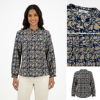 Blusa Posh Mangas Largas Floral para Damas