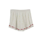 Pantalón Corto Posh Perlas Lacitos Bordados para Damas
