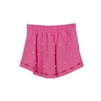Pantalón Corto Posh Perlas Lacitos Bordados para Damas