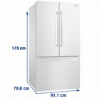 Nevera French Door Oster M/OS-FDNFS1702EVDI 17 cu.ft. No Frost Inverter Acero