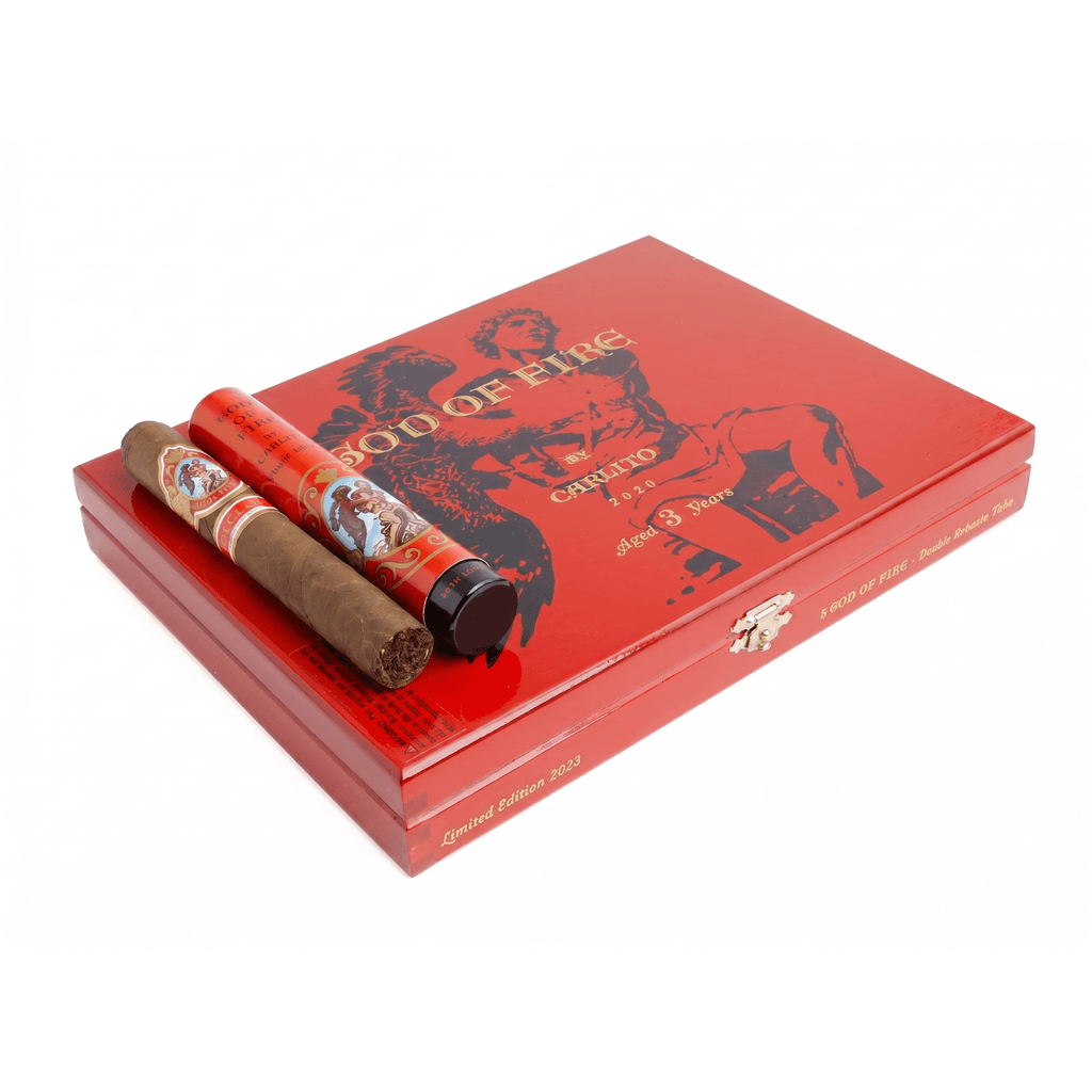 God of Fire Carlito Double Robusto Tubo de 10