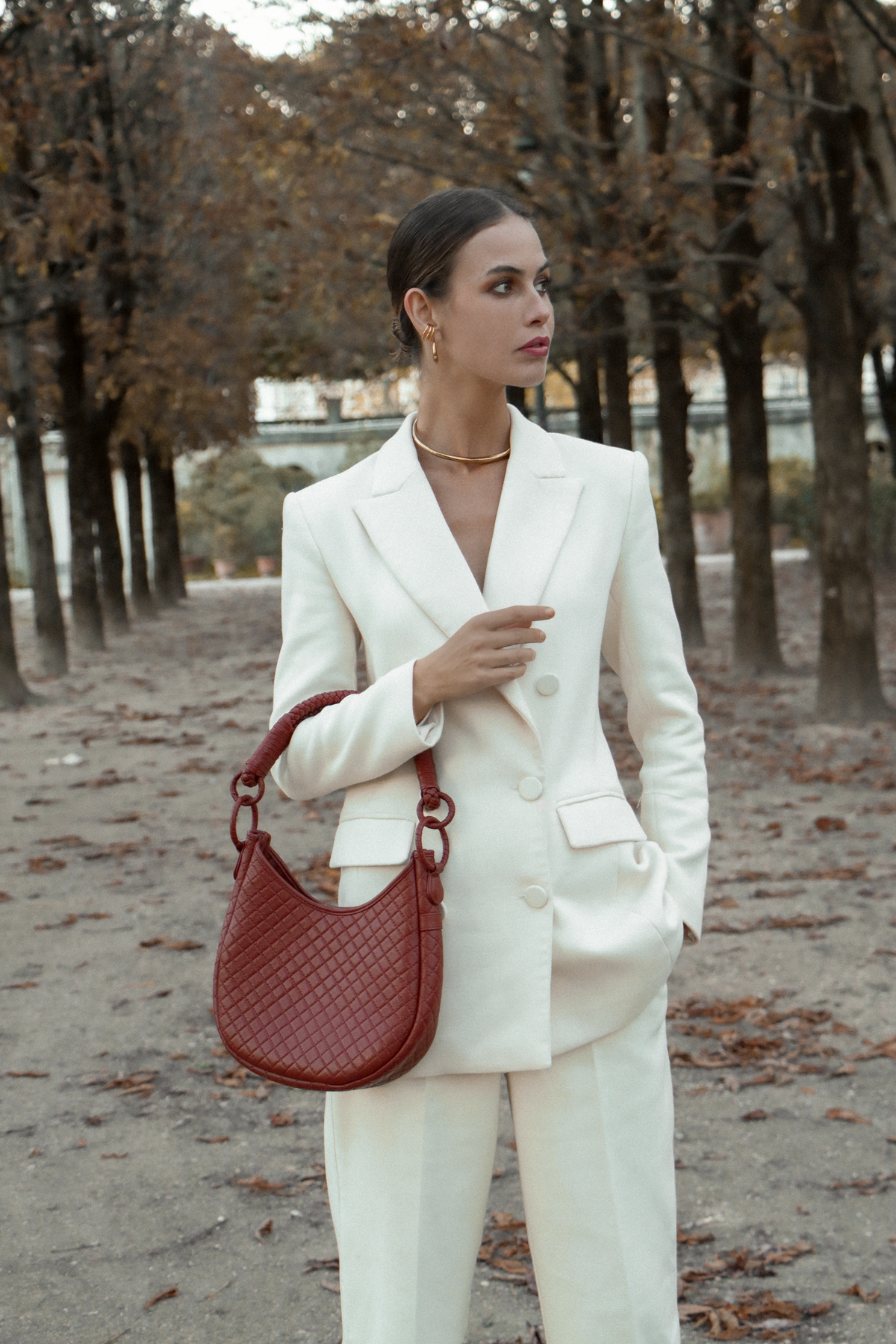 Saddle Shoulder Bag, Brick