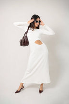 VESTIDO SLIM FIT LARGO B-M 7525.