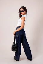 JEANS WIDE LEG CARGO R-M 8342.