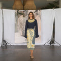 Pareo Sarong 008 – Wild Blue & Mustard