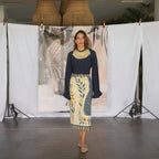 Pareo Sarong 008 – Wild Blue & Mustard