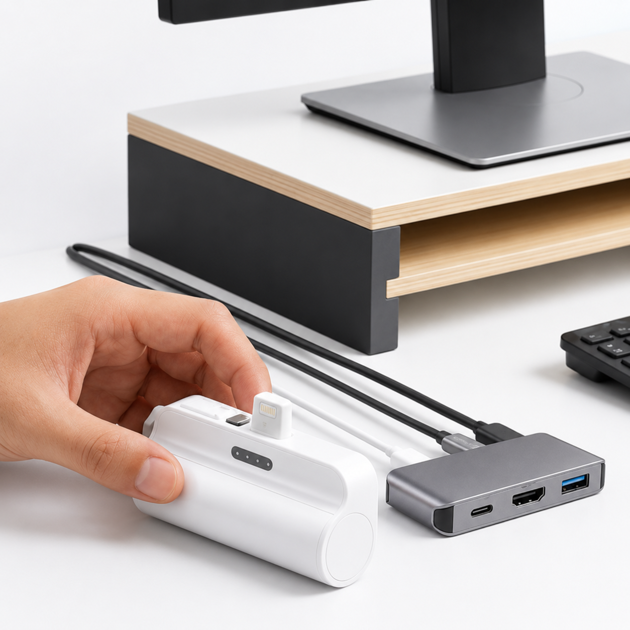 Cargador Portátil Compacto EagleTech USB-C y Lightning 5,000mAh