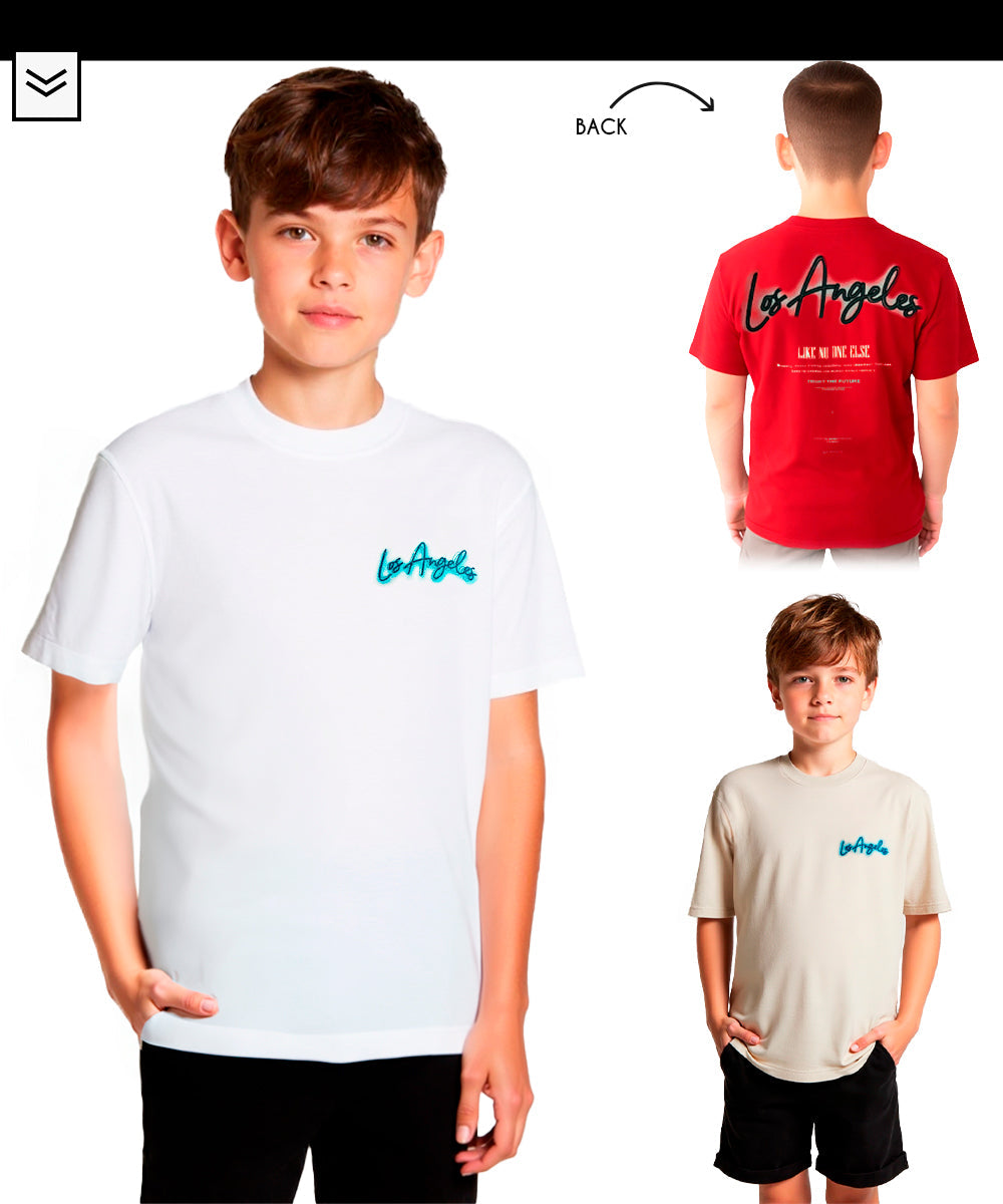 Camiseta Gsl Mangas Cortas Estampada Los Angeles Para Niños by Gsl