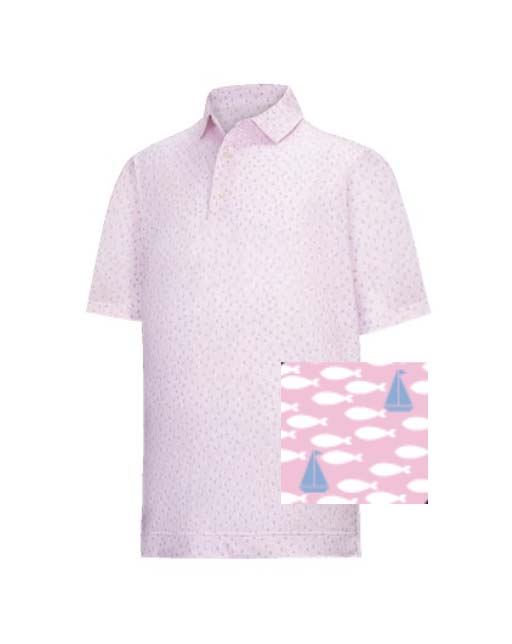 Polo de golf FootJoy, Offshore Print Lisle