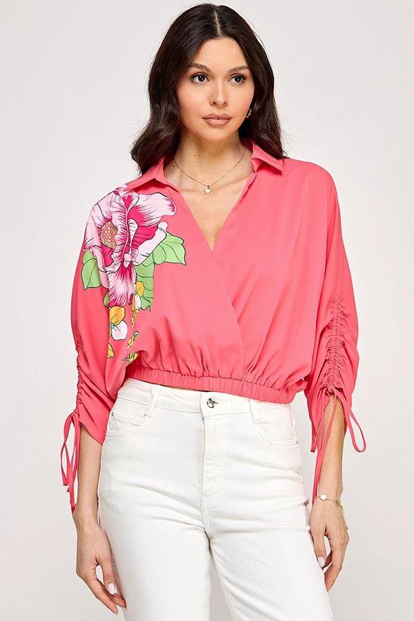 Blusa Milk & Honey Mangas 3/4 Estampada Para Damas by Milk & Honny