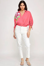 Blusa Milk & Honey Mangas 3/4 Estampada Para Damas by Milk & Honny